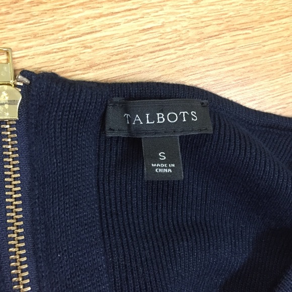 Talbots Navy knitted dress - Picture 3 of 4